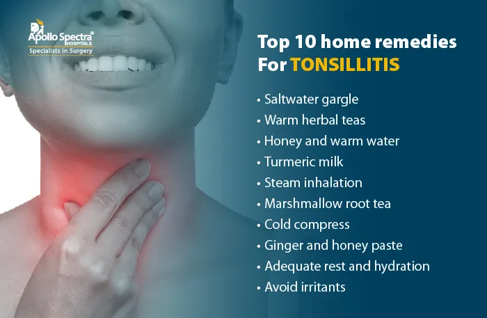 टॉन्सिलिटिस के लिए शीर्ष 10 घरेलू उपचार